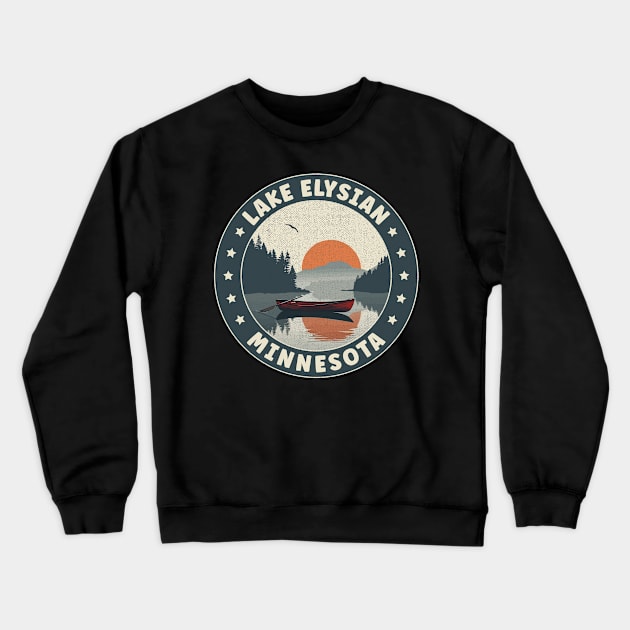 Lake Elysian Minnesota Sunset Crewneck Sweatshirt by turtlestart